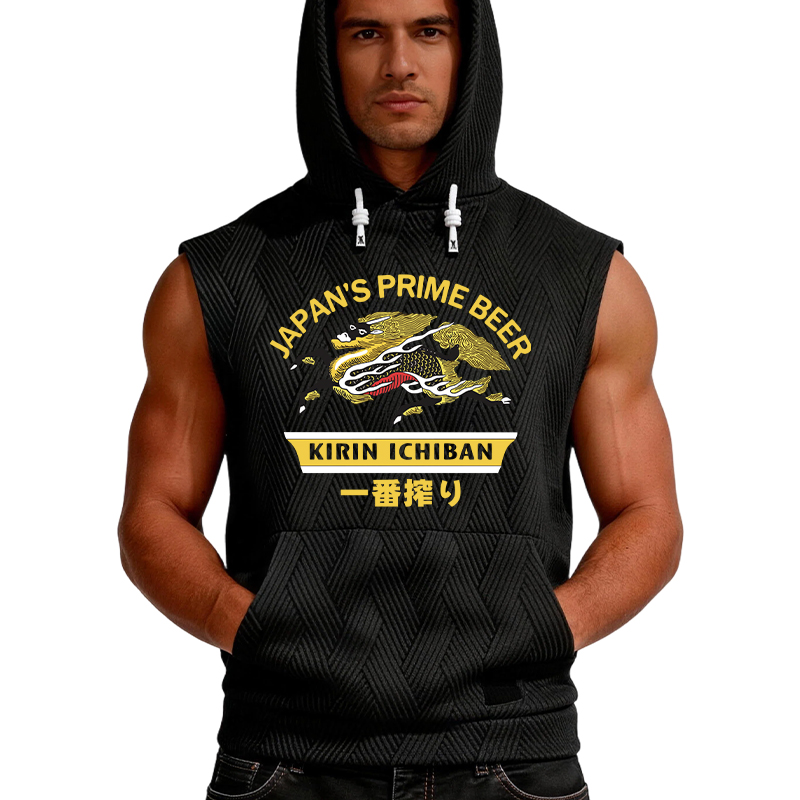 Tokyocanvas Kirin Ichiban Beer Logo Japanese Hooded Tank