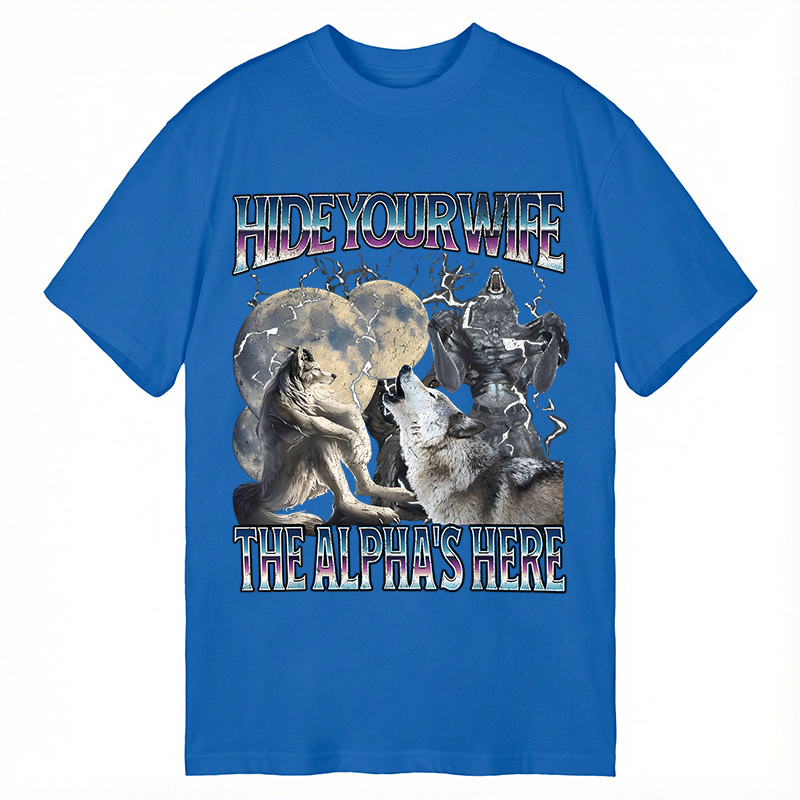 Tokyocanvas Hide Your Wife The Alpha Is Here Funny Classic T-Shirt