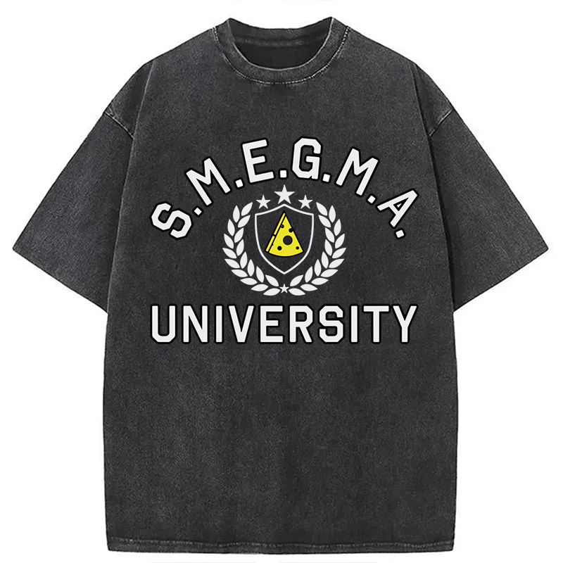 Tokyocanvas Smegma University Funny Washed T-Shirt