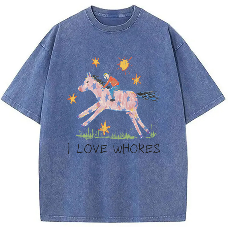 Tokyocanvas I Love Whores Washed T-Shirt