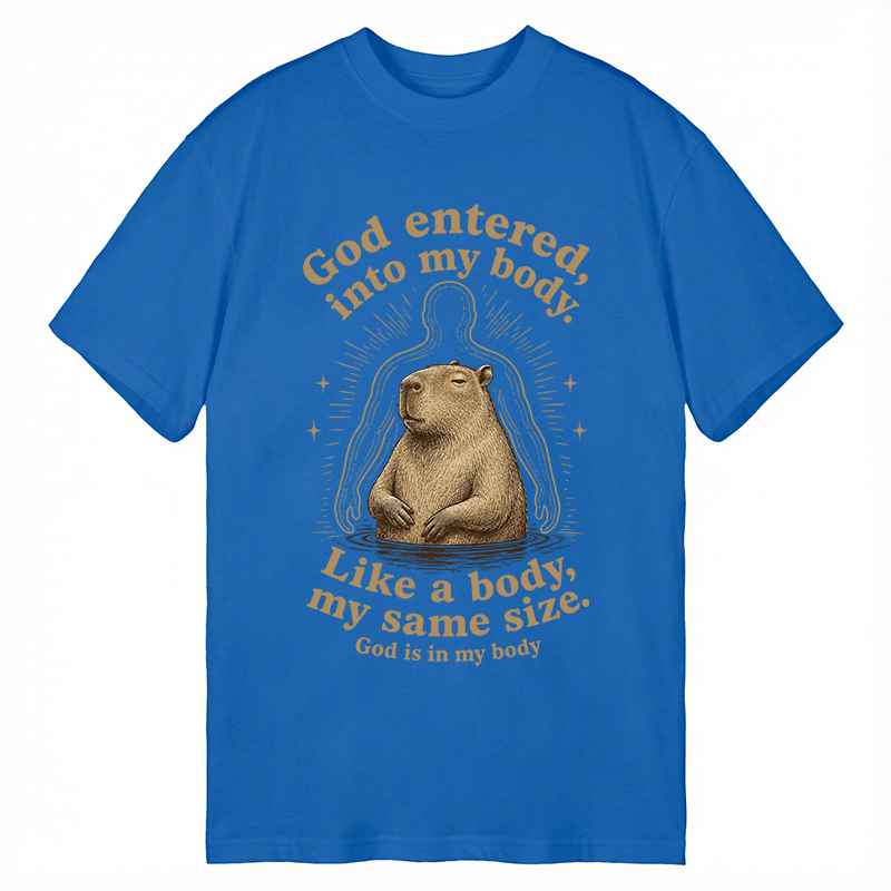 Tokyocanvas God Is In My Body Capybara Classic T-Shirt