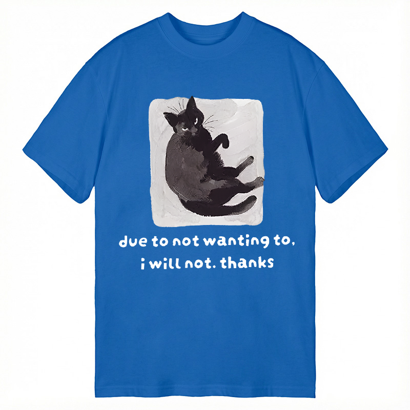 Tokyocanvas Cat Says No Thanks Funny Classic T-Shirt