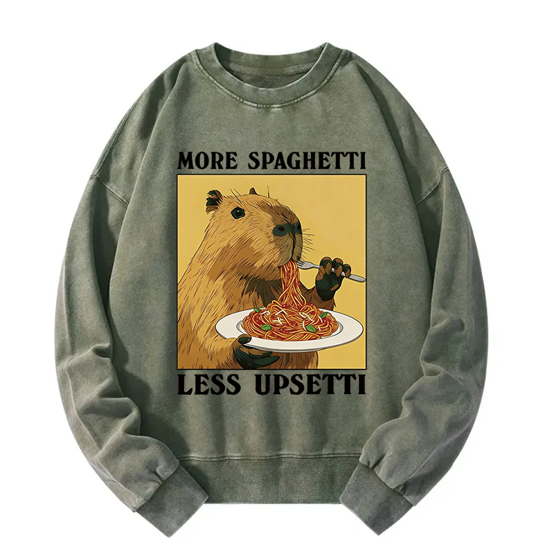 Tokyocanvas Capybara Eating Washed Sweatshirt