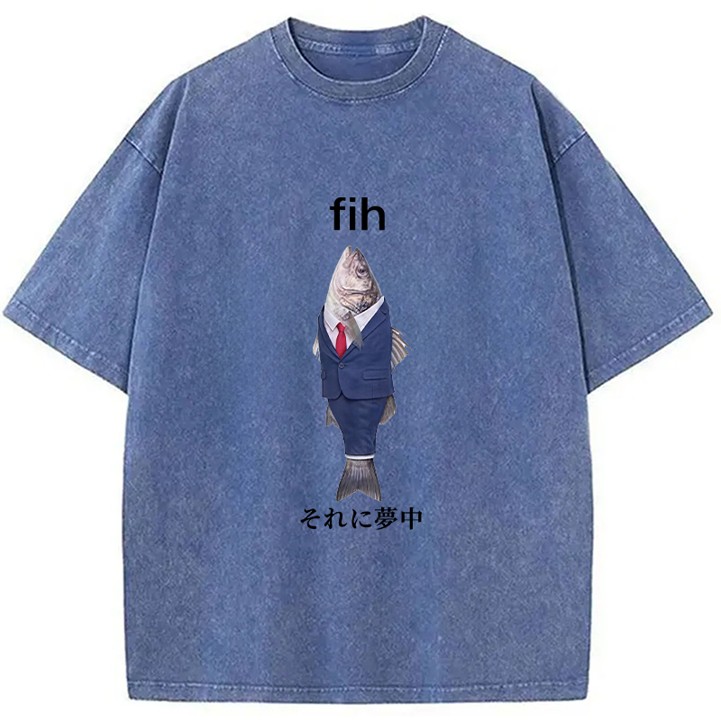 Tokyocanvas Stupid Fih Washed T-Shirt