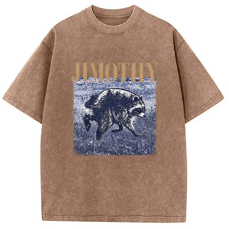 Tokyocanvas Vintage Jimothy Raccoon Washed T-Shirt
