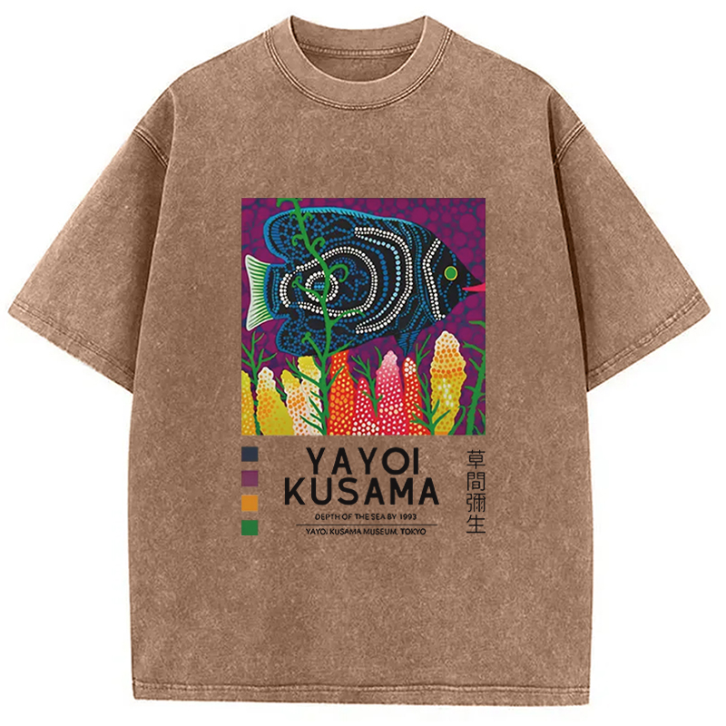 Tokyocanvas Tropical Fish Washed T-Shirt