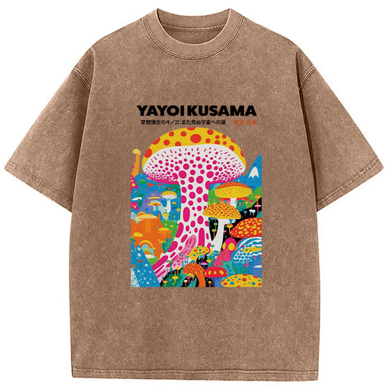 Tokyocanvas Psychedelic Mushrooms Washed T-Shirt