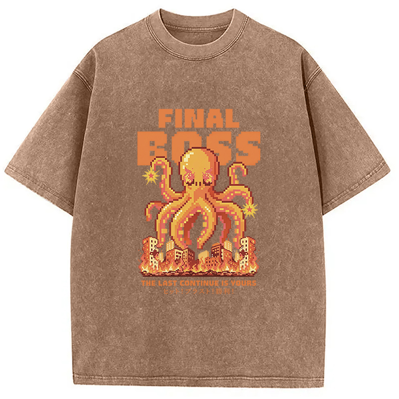Tokyocanvas Final Boss Game Washed T-Shirt