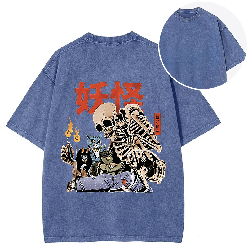 Tokyocanvas The Yokai Club Back Washed T-Shirt