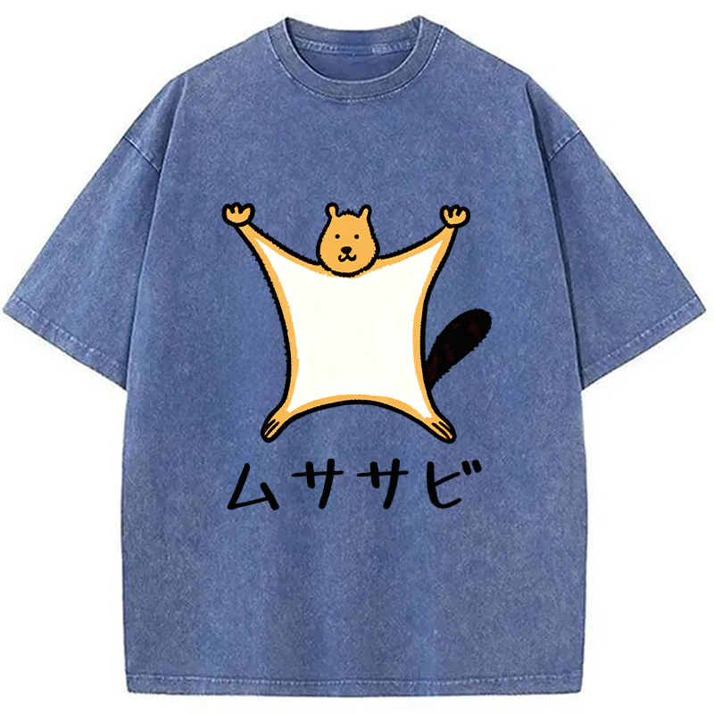 Tokyocanvas Flying squirrel Washed T-Shirt