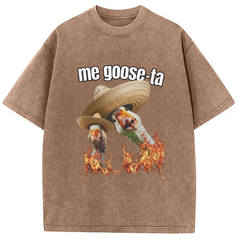 Tokyocanvas Me Goose-ta Washed T-Shirt