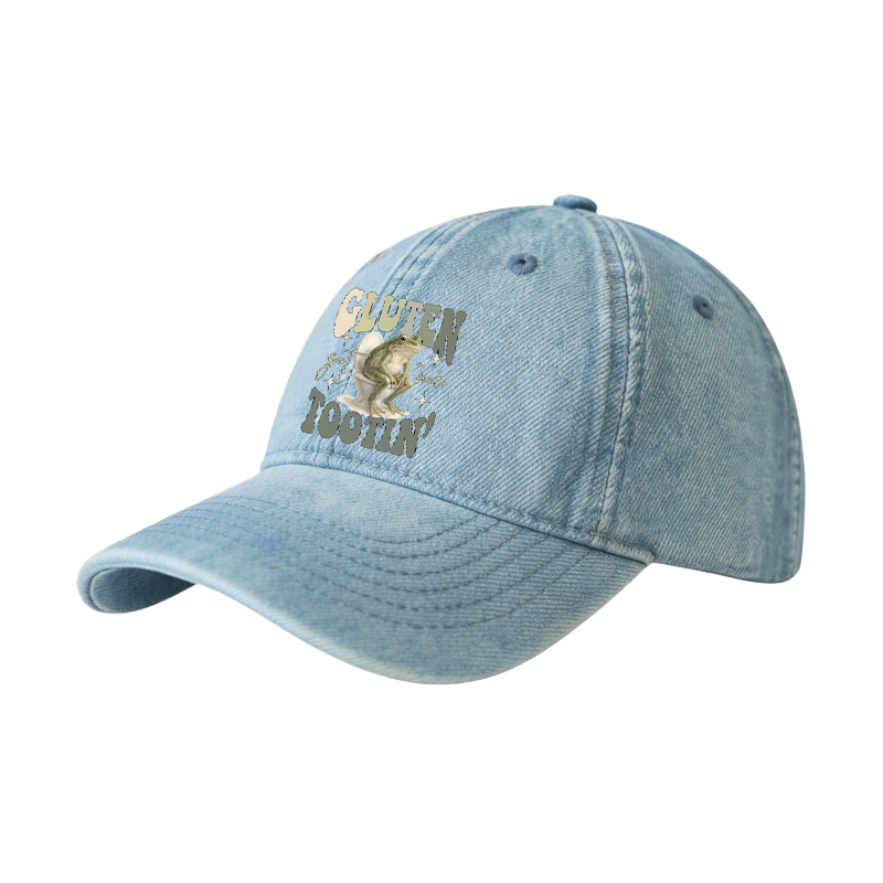 Tokyocanvas Funny Gluten Frog Meme Denim Cap