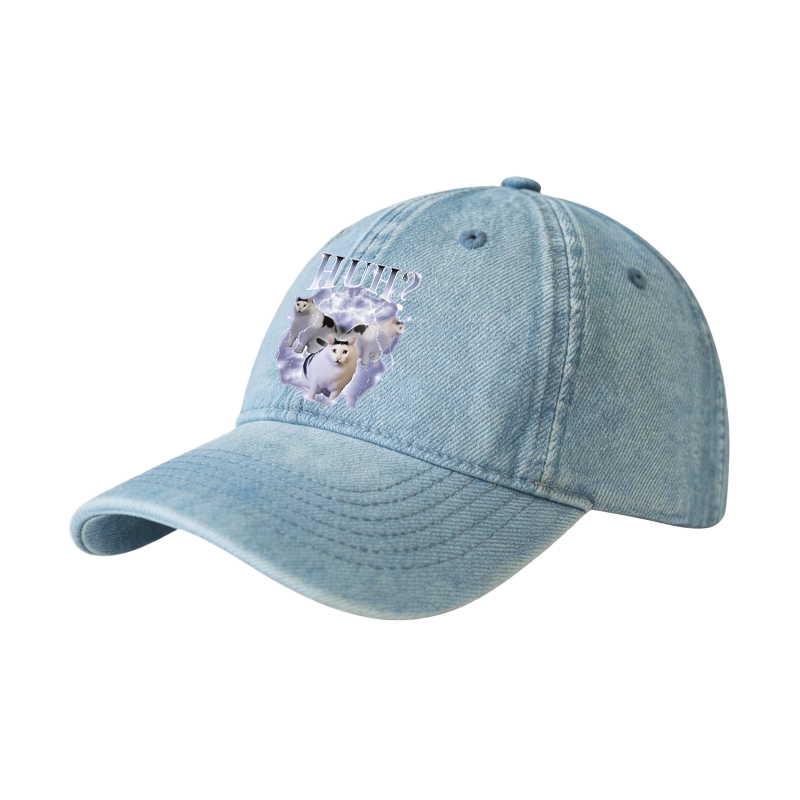 Tokyocanvas Huh Cat Chonky Ben Meme Denim Cap