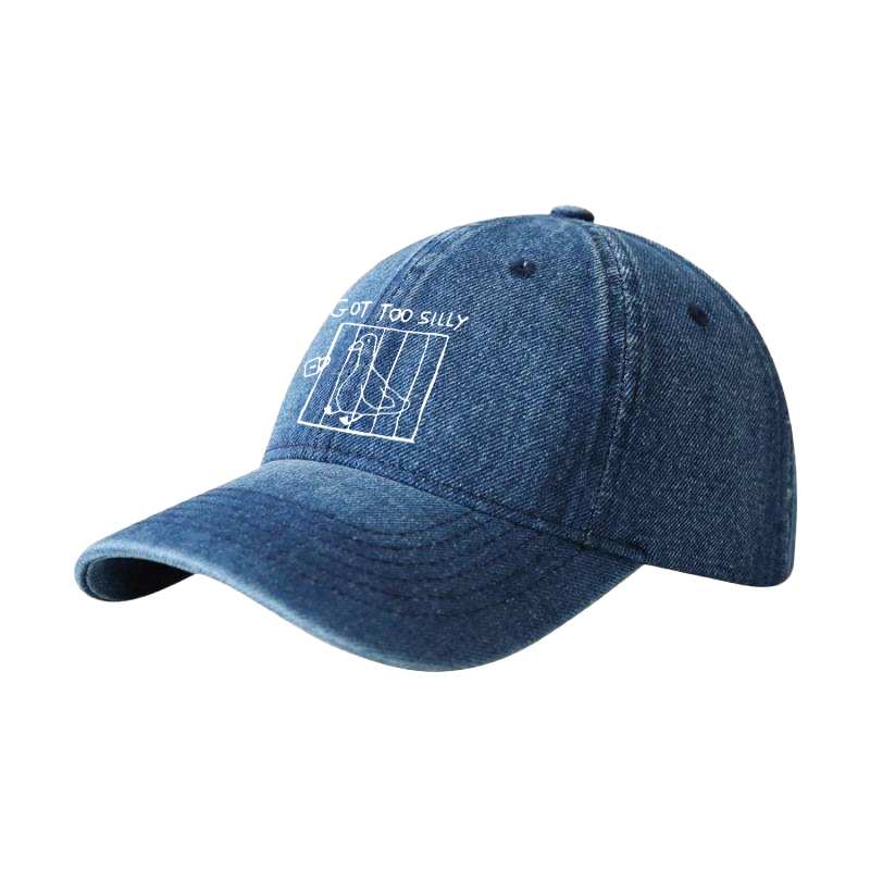 Tokyocanvas Got Too Silly Meme Denim Cap