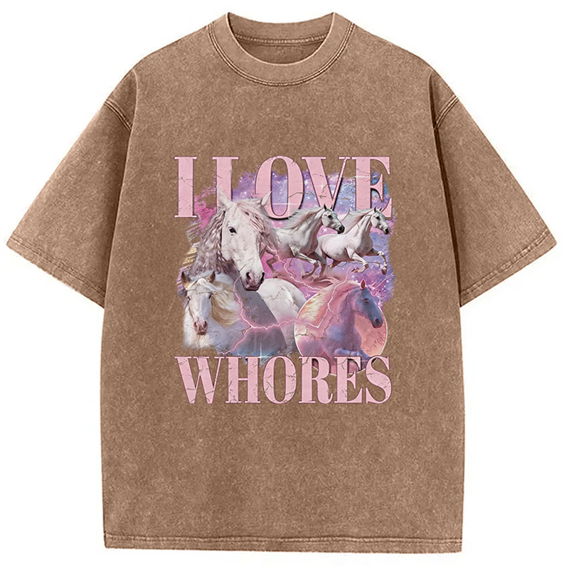 Tokyocanvas I Love Whores Vintage Washed T-Shirt