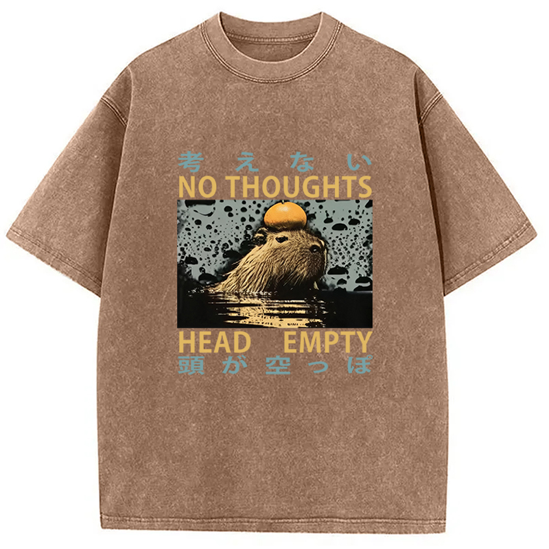 Tokyocanvas No Thoughts Head Empty Washed T-Shirt