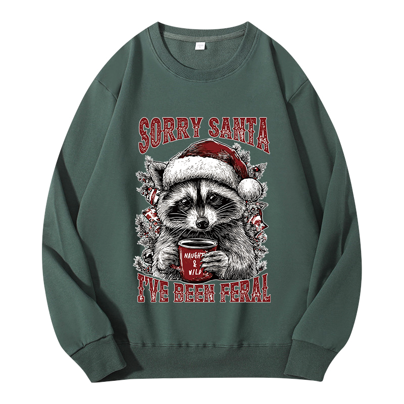 Tokyocanvas Sorry Santa I've Been Feral Classic Sweatshirt