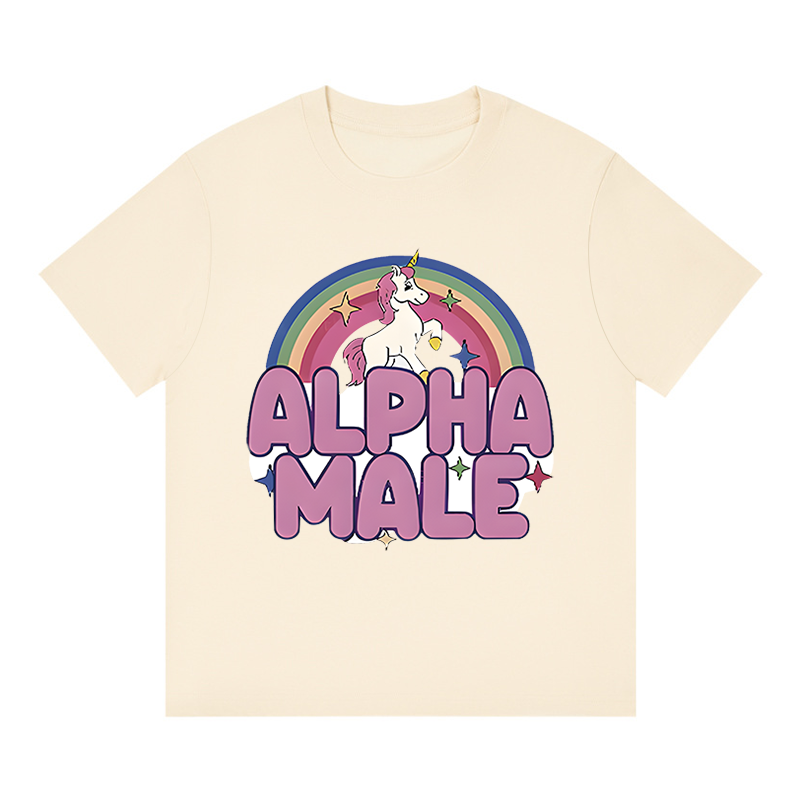 Tokyocanvas Rainbow Unicorn Alpha Male Boxy T-shirt