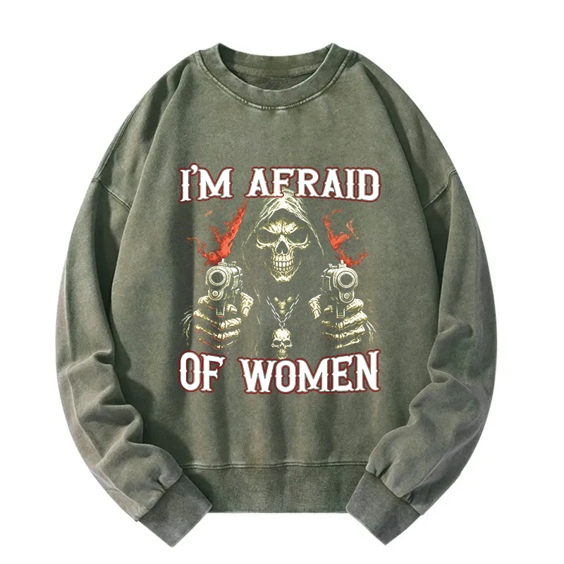 Tokyocanvas I'm Afraid Of Women Washed Sweatshirt