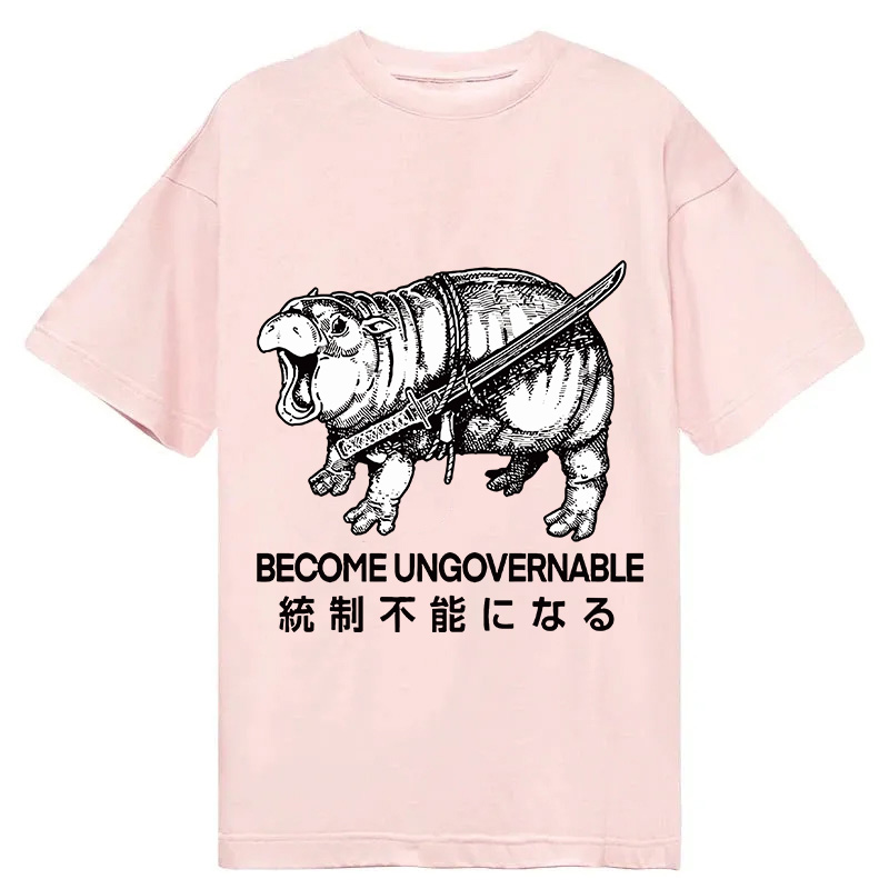 Tokyocanvas Moo Deng Carrying A Samurai Sword Classic T-Shirt