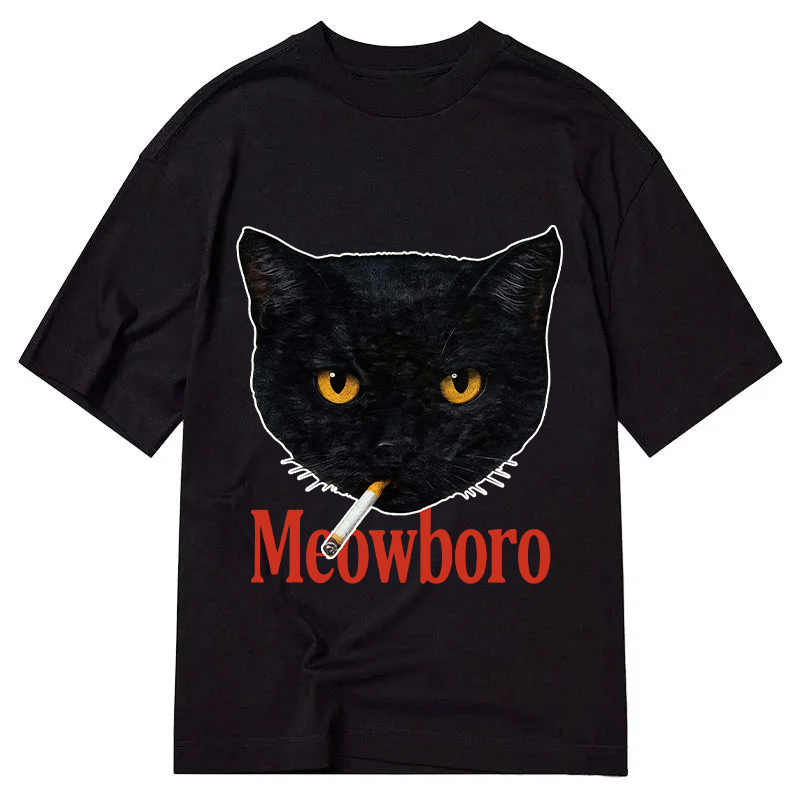 Tokyocanvas Smoking Black Cat Vintage Classic T-Shirt