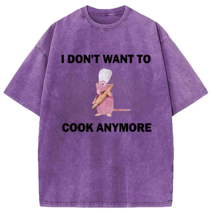 Tokyocanvas Funny Cooking Meme Washed T-Shirt