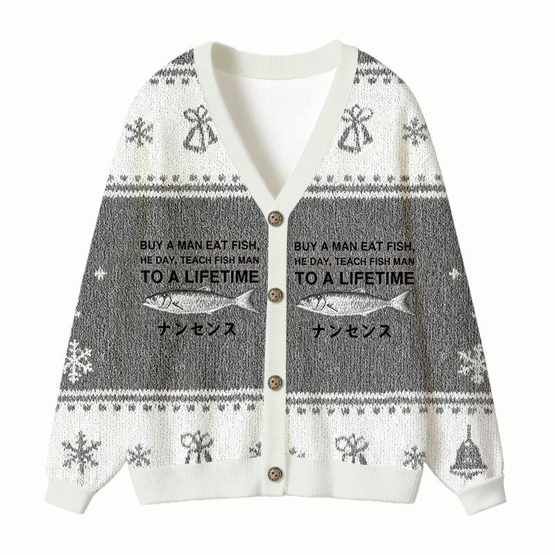 Tokyocanvas Funny To A Lifetime Ugly Cardigan Sweatshirt