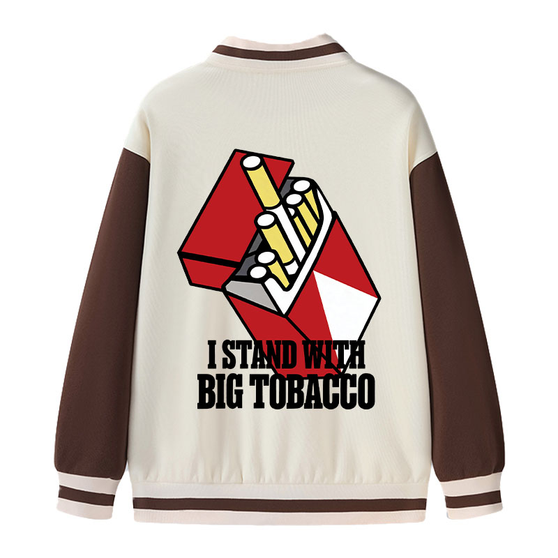 Tokyocanvas I Stand with Big Tobacco Varsity Jacket