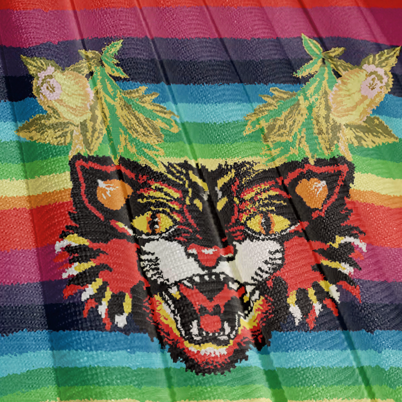 Tokyocanvas Rainbow Tiger Casual Ugly Sweatshirt
