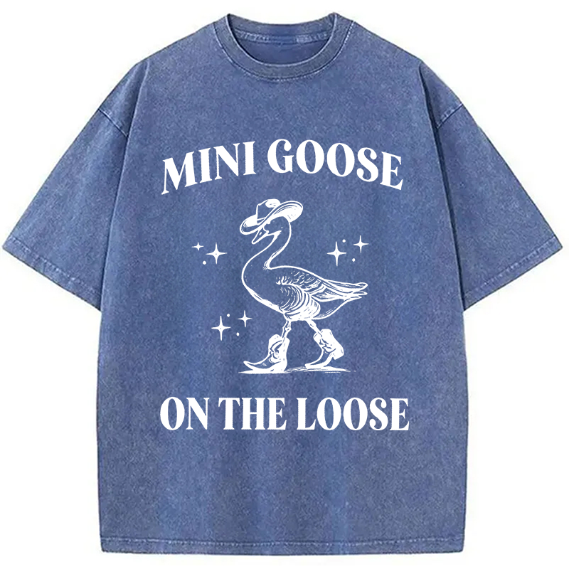 Tokyocanvas Mini Goose On The Loose Washed T-Shirt