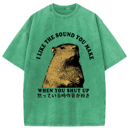 Tokyocanvas I Like The Sound Of Silence Washed T-Shirt