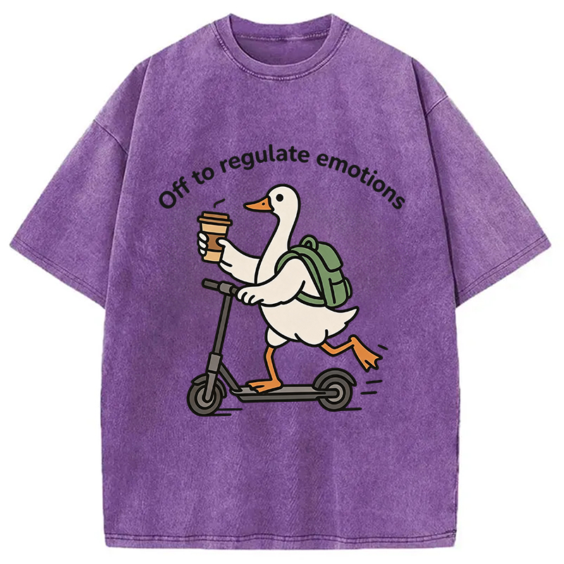 Tokyocanvas Off To Regulate Emotions Washed T-Shirt