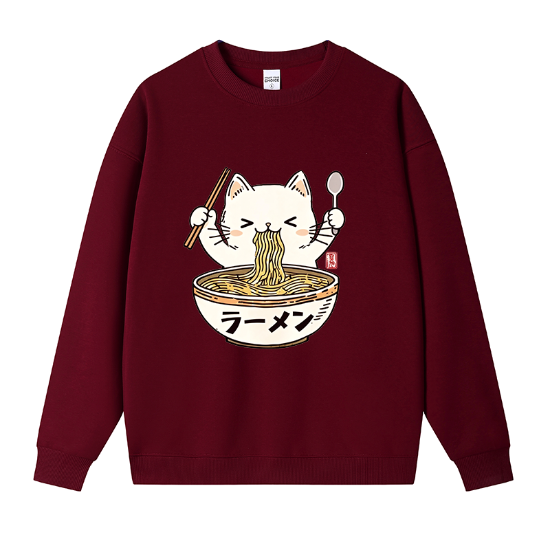 Tokyocanvas Purramen Time Fleece Lined Sweatshirt