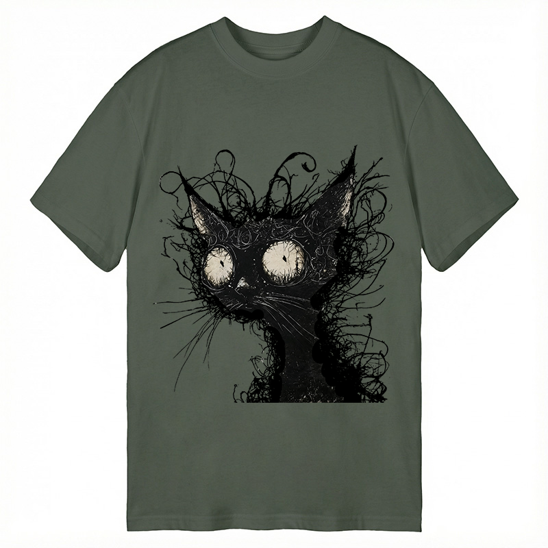 Tokyocanvas Crazy Cat Art Classic T-Shirt