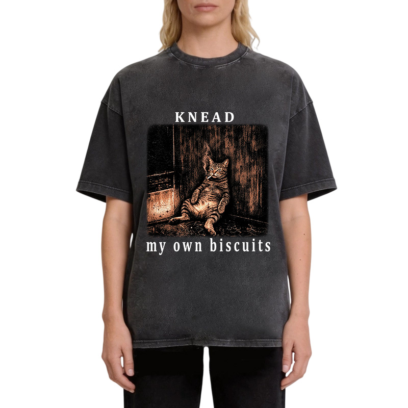 Tokyocanvas Knead Cat Washed T-Shirt
