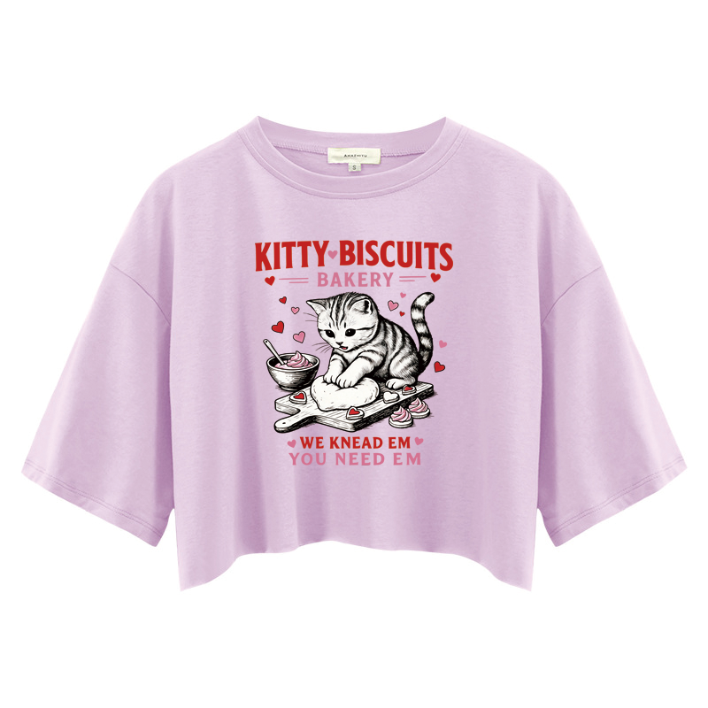 Tokyocanvas Kitty Biscuits Bakery Crop Top