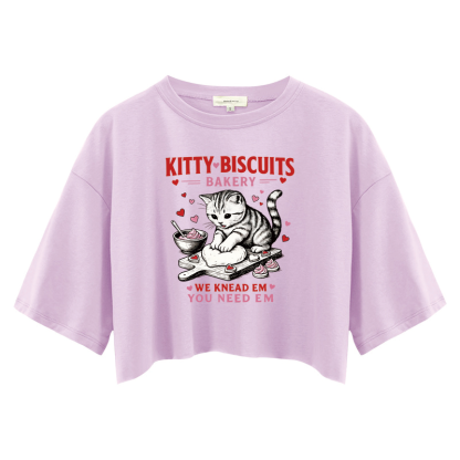 Tokyocanvas Kitty Biscuits Bakery Crop Top