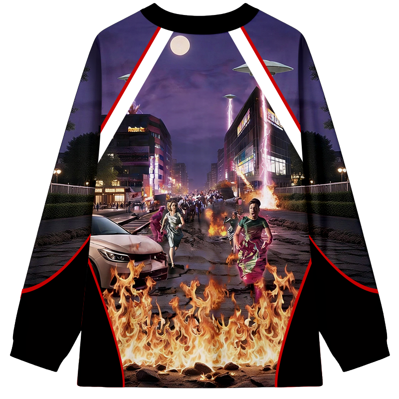 Tokyocanvas Angry Cat Long Sleeve Graphic Print T-Shirt