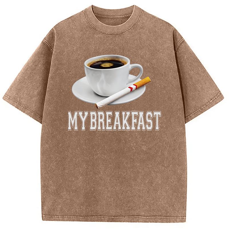 Tokyocanvas Breakfast Coffee Washed T-Shirt
