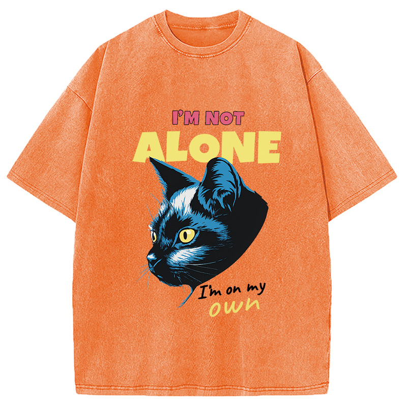 Tokyocanvas I'm Not Alone Cat Washed T-Shirt