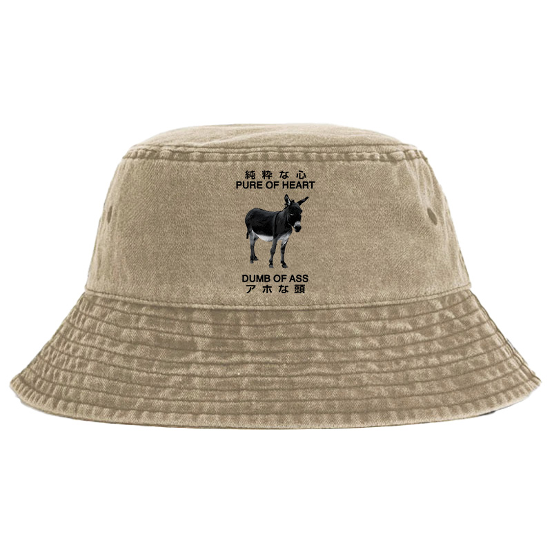 Tokyocanvas Pure Of Heart Dumb Of Ass Washed Bucket Hat