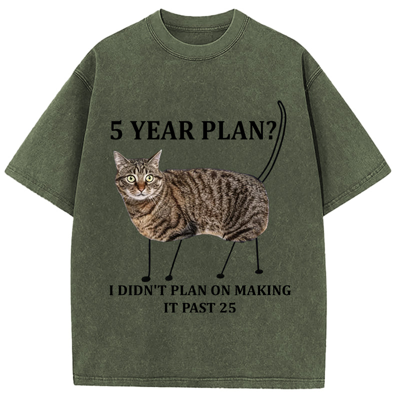 Tokyocanvas 5 Year Plan Unisex Washed T-Shirt