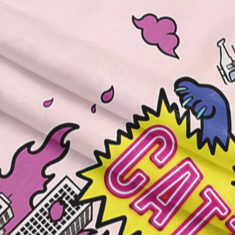 Tokyocanvas Demon Monster Cat Long Sleeve Graphic Print T-Shirt