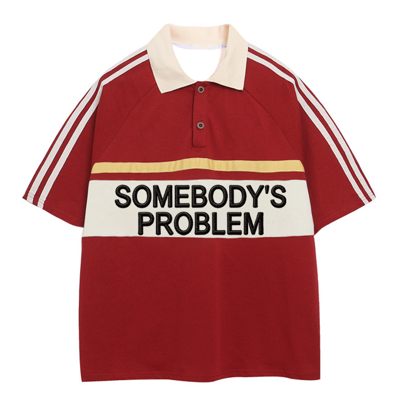 Tokyocanvas Somebody's Problem Polo Embroidered T-Shirt
