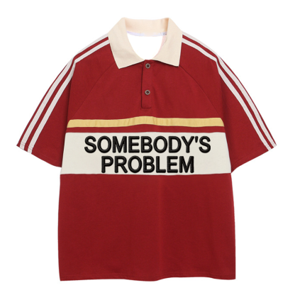 Tokyocanvas Somebody's Problem Polo Embroidered T-Shirt
