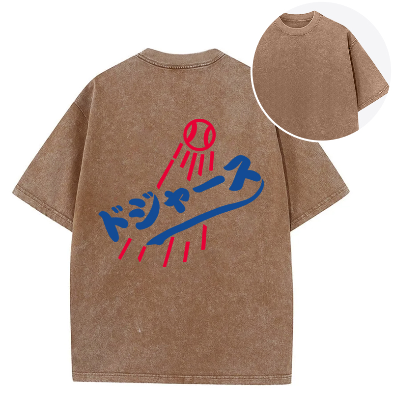 Tokyocanvas Japanese Baseball Back Washed T-Shirt