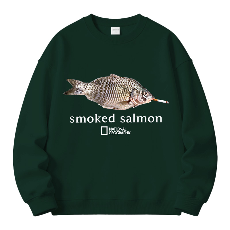 Tokyocanvas Smoked Salmon Fleece Lined Sweatshirt