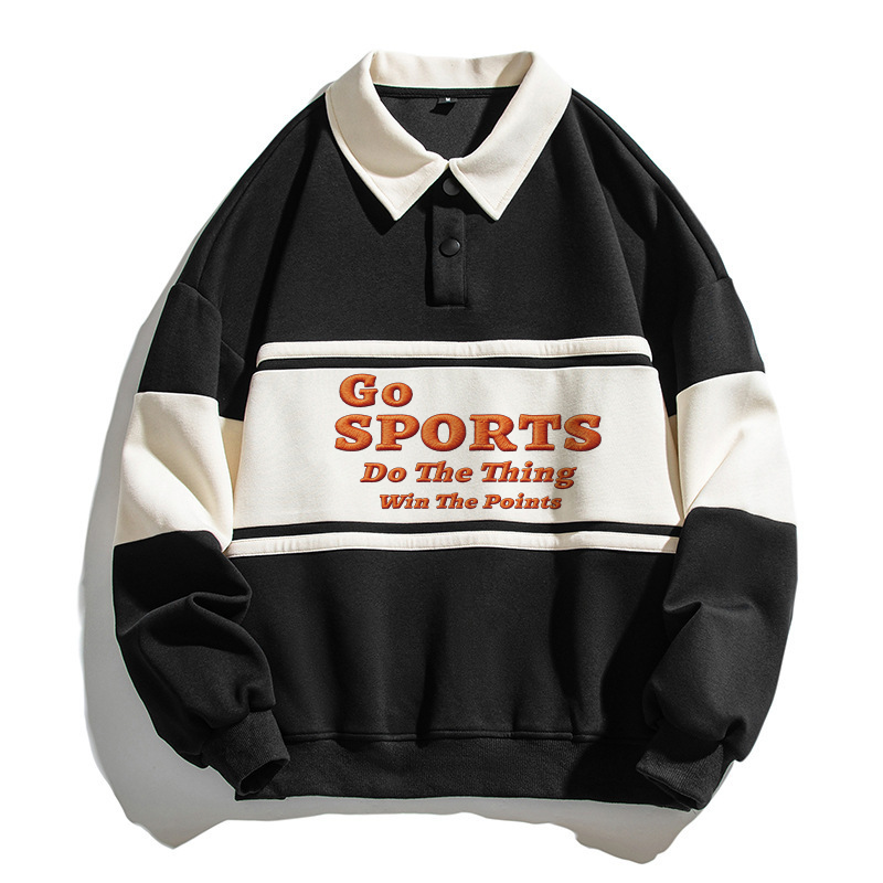 Tokyocanvas Go Sports Do Thing Win The Points Polo Embroidered Sweatsh