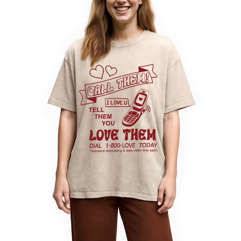Tokyocanvas 1-800-LOVE Washed T-Shirt