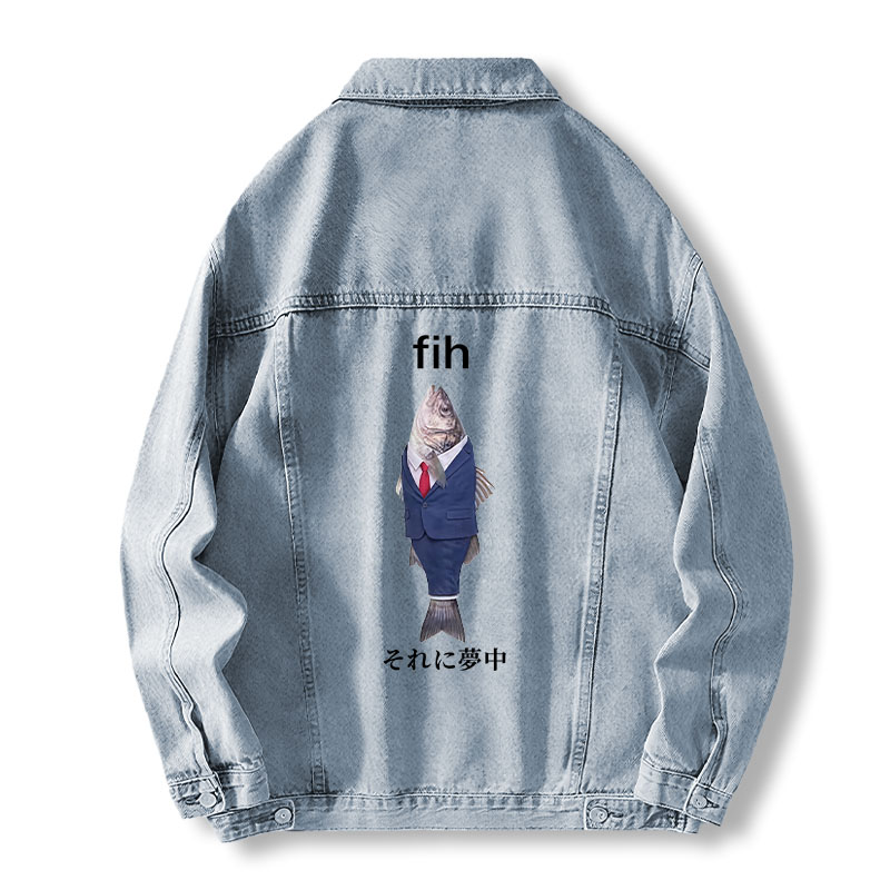 Tokyocanvas Stupid Fih Jean Jackets